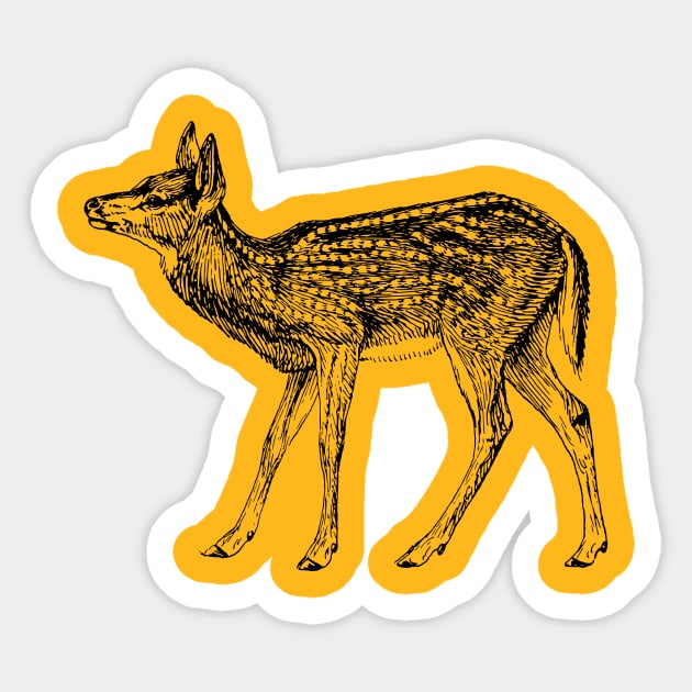 Fawn Sticker by linesdesigns